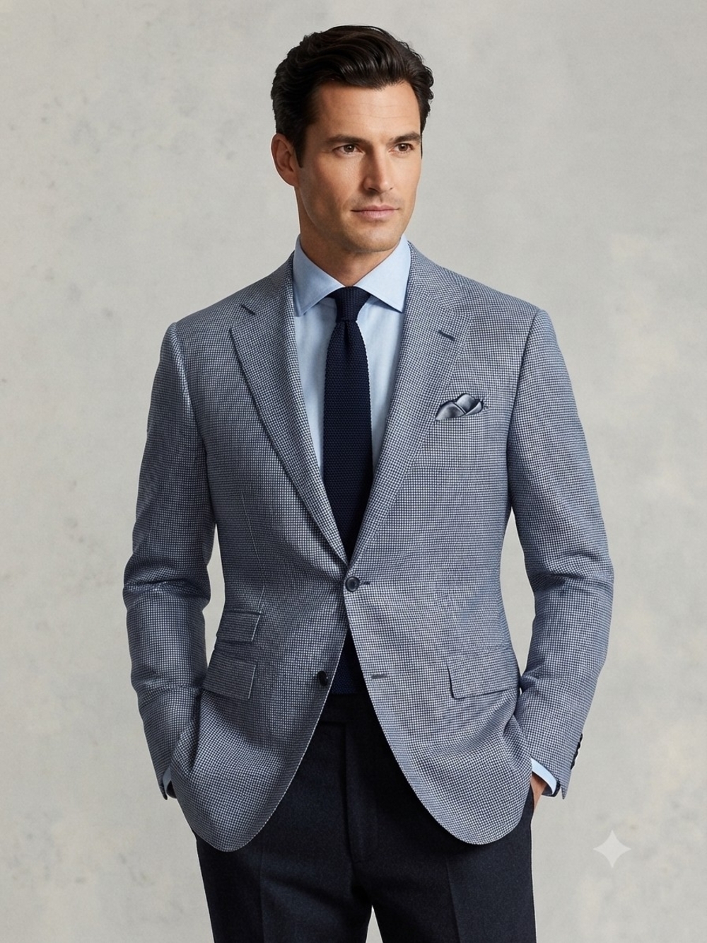 Geoffrey Beene Grey Micro-Patterned Blazer Size 46R